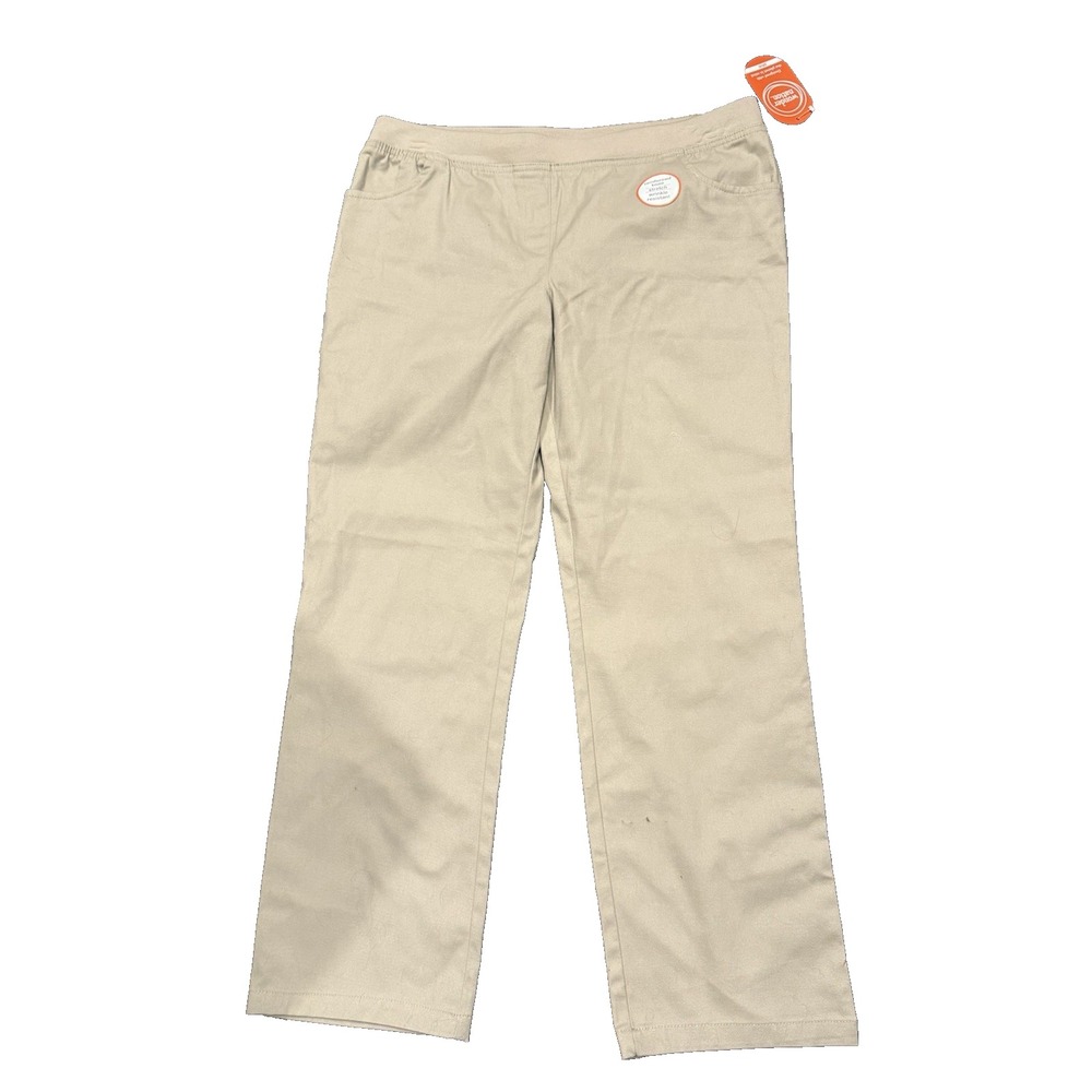 Wonder Nation Pull On Pants Stretch Waist, “Warm Beige” Tan - Size 16+ - NWTs.